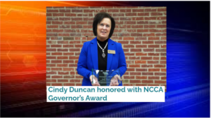 Cindy Duncan honored with NCCA Governor’s Award