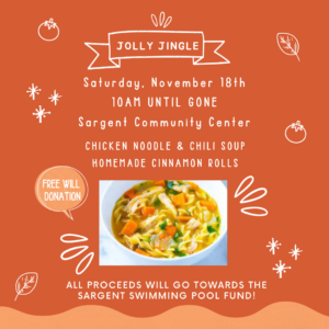 Jolly Jingle Soup Supper in Sargent Nov. 18