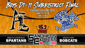 Boys Sub District Basketball - D1-11 Championship Ansley/Litchfield vs South Loup on KBBN / Video Stream