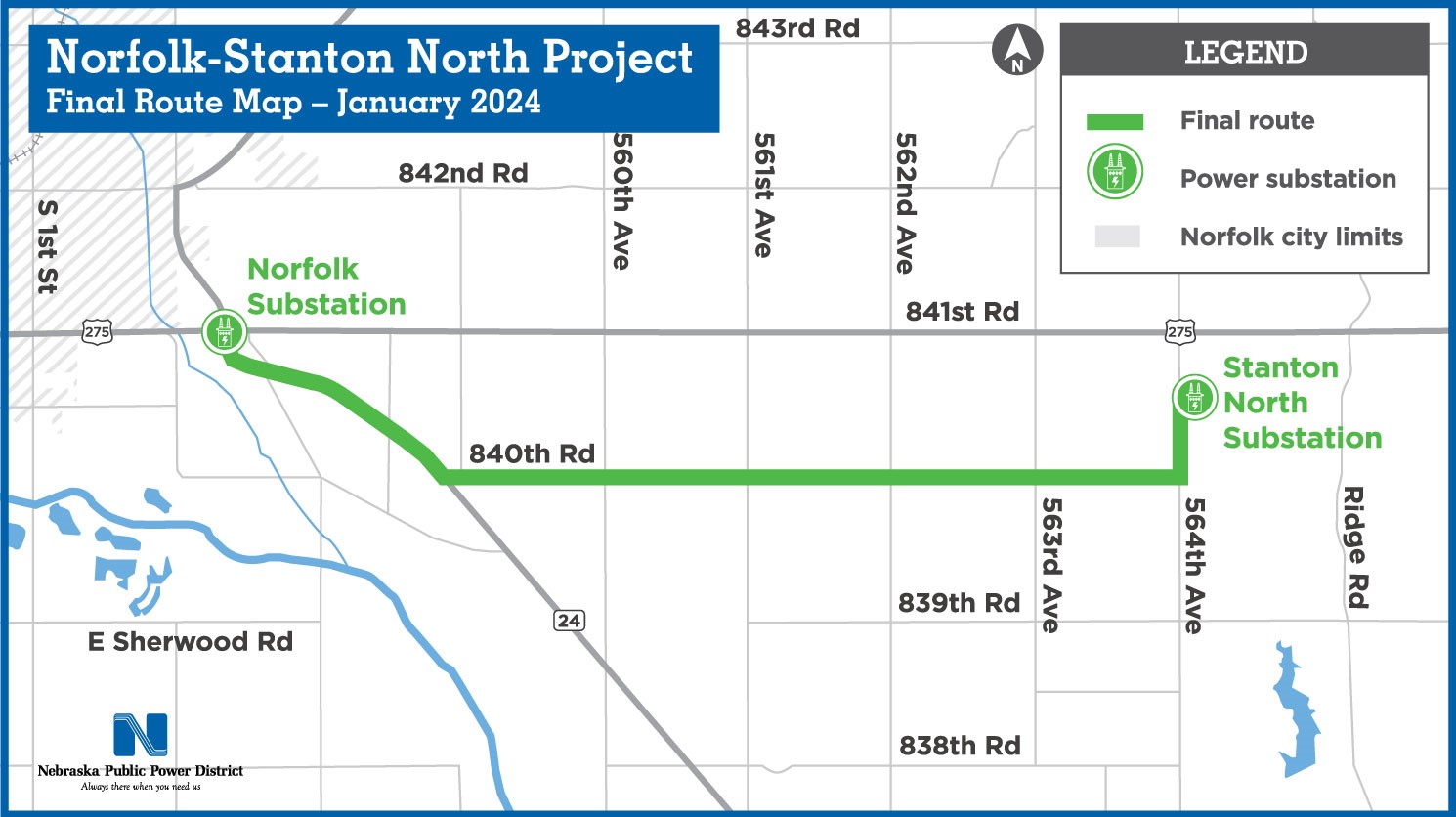 Nppd Map Final Line Route For Norfolk-Stanton North Project Announced | WDN ...