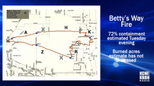 Betty's Way Fire 72% contained