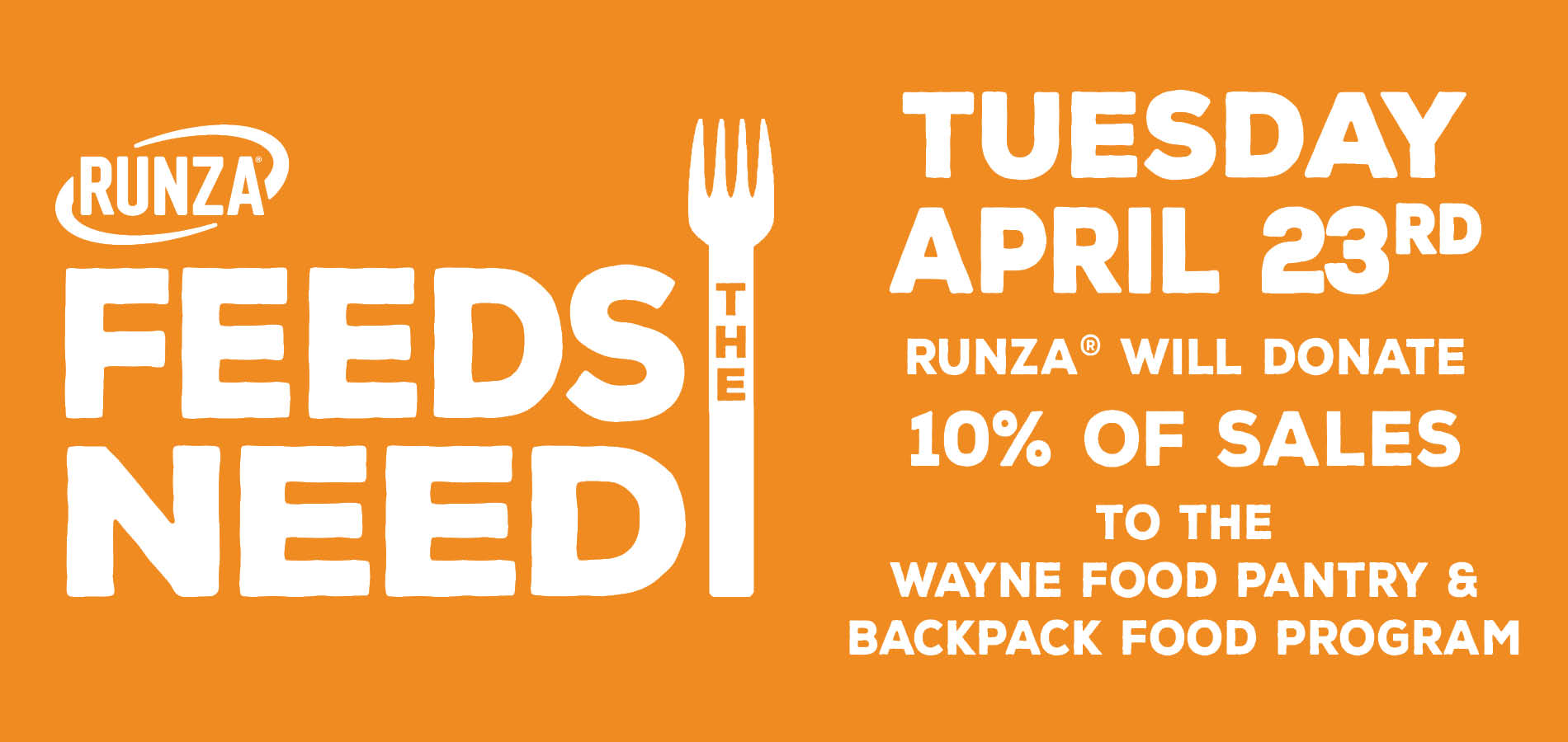 Runza Feeds The Need Fundraiser Is Tuesday, 10 Of Local Sales To