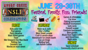 Ansley's Muddy Creek Celebration Kicks Off Friday