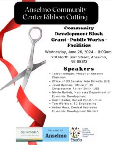 Ribbon Cutting set for Wednesday in Anselmo