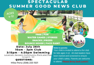 Spectacular Summer Good News Club in Sargent, Friday