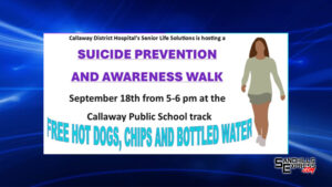 Suicide prevention and awareness walk happening in Callaway on Wednesday