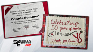 Connie Sommer honored for 50 years of dedication at Central Nebraska Medical Clinic