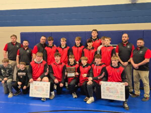 Broken Bow Claims District Runner-up Trophy at C-1 District Wrestling - Qualify 7 for State