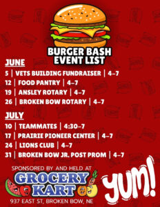 Only 3 Burger Bashes left at Grocery Kart this summer