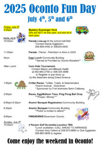 Oconto Fun Day Will be Full of Fun July 5 & 6