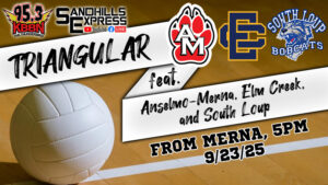 Local Sports Calendar 9/23 - Anselmo/Merna VB Tri on KBBN / Video Stream