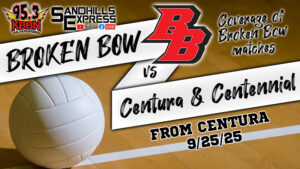 Local Sports Calendar 9/25 - Broken Bow Volleyball at Centura Triangular on KBBN / Video Stream