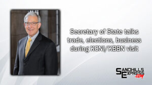 Secretary of State visits KCNI/KBBN, talks trade, elections, business services