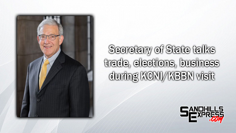 Secretary of State visits KCNI/KBBN, talks trade, elections, business services