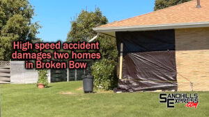 Property damage, serious injury result of Saturday morning accident in Broken Bow
