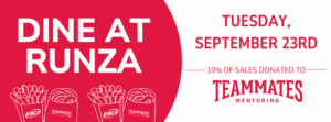 TeamMates and Runza Join Forces to Raise Funds for Mentorship