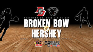 Local Sports Calendar 12/23 - G/B Basketball Broken Bow at Hershey on KBBN / Video