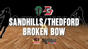 Local Sports Calendar 1/13 - G/B Basketball Sandhills/Thedford vs Broken Bow on KBBN and Video