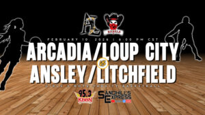 Local Sports Calendar 2/10 - G/B Basketball Ansley/Litchfield vs Arcadia/Loup City on KBBN and Video / Broken Bow vs Ord on KCNI