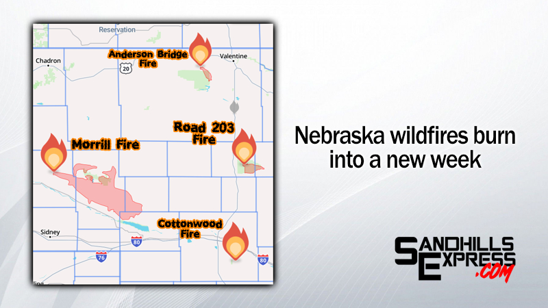 Nebraska wildfires burn through weekend, crews continue response in new week