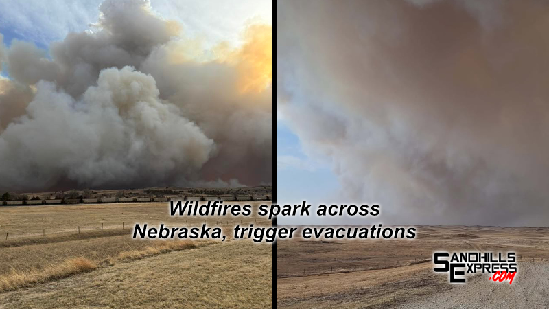 Wildfires spark across Nebraska fueled by strong winds, low humidity