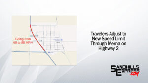 Travelers Adjust to New Speed Limit Through Merna on Highway 2