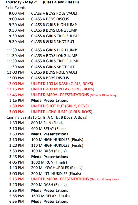 Final Day Class B State Track & Field Live Results | WDN – Wayne Daily ...