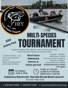 Fishing Tournament on June 6 Hosted By Hunters For Youth