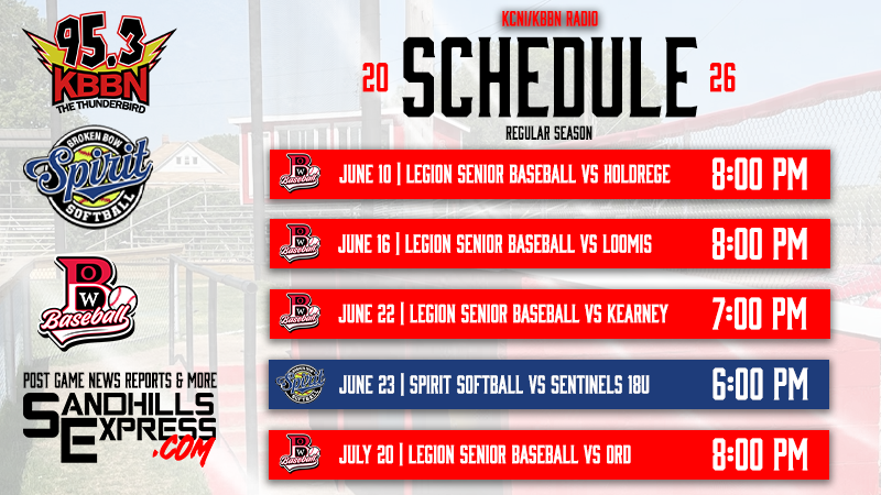 Full baseball/softball schedule