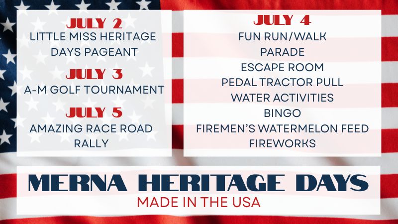 Merna Heritage Days (ends 7/4)