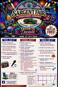 Sargent Fair and Chokecherry Jamboree starts June 12