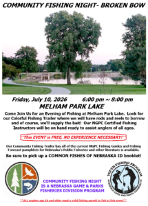 Nebraska Game and Parks Will Host Community Fishing Tonight in Broken Bow