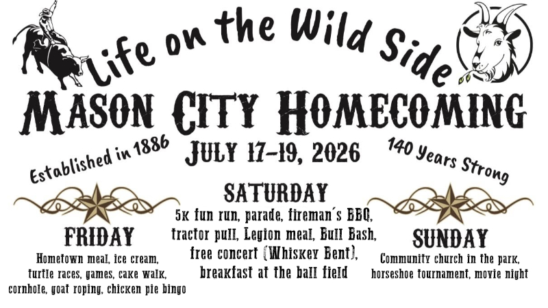 Mason City Homecoming (Ends 7/17)