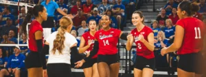 Husker Volleyball Sweeps SDSU