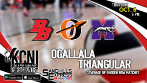 Local Sports Calendar 10/8 - Broken Bow Volleyball on KCNI/Video - ALC vs Hastings St. Cecilia Football on KBBN