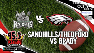 Local Sports Calendar 10/9 (High School Football) S/T vs Brady on KBBN / Broken Bow vs Adams Central on KCNI